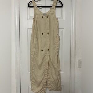 Khaki button‎ down maxi dress